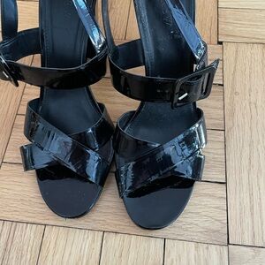 J.Crew black patent sandal